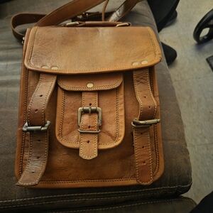 Brown Leather Men's Bag